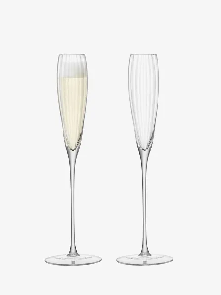 Poháre na šampanské, 165 ml, číre, set 2 ks - LSA International