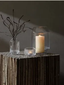 Lampáš/váza Rotunda, v. 26 cm, číra - LSA international