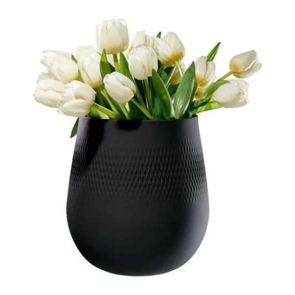 Váza Carré, veľká, kolekcia Manufacture Collier noir - Villeroy & Boch