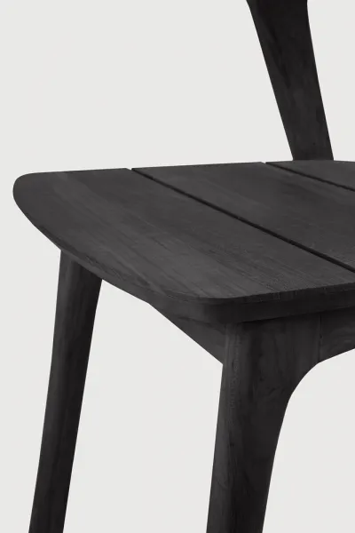 Vonkajšia jedálenská stolička Bok - lakovaný teak - čierna - Ethnicraft