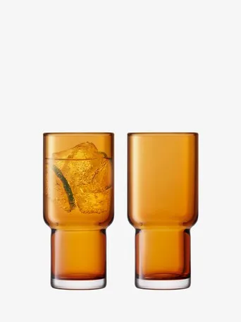 Vysoké poháre Utility 390 ml, jantárová, 2ks - LSA international