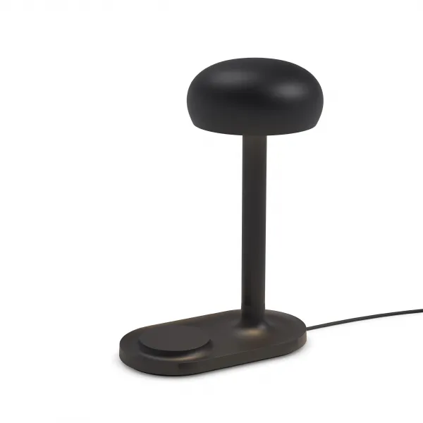 Lampa Emendo s Qi bezdrôtovým nabíjaním, čierna - Eva Solo