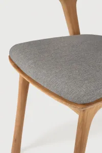 Vonkajšia jedálenská stolička Bok - teak - látka Mocha - Ethnicraft