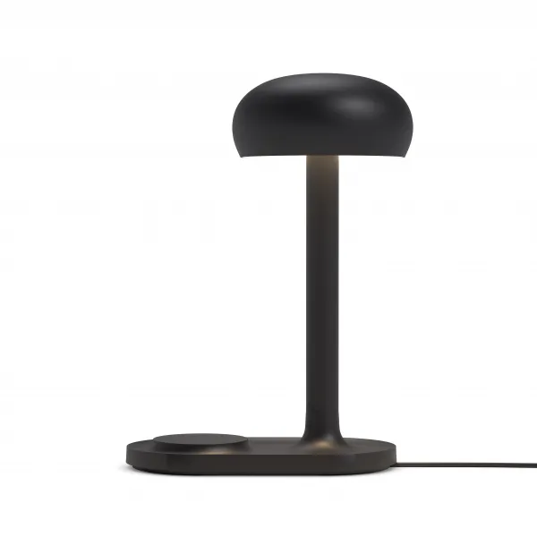 Lampa Emendo s Qi bezdrôtovým nabíjaním, čierna - Eva Solo