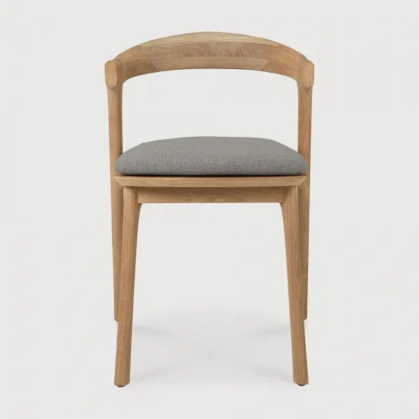 Vonkajšia jedálenská stolička Bok - teak - látka Mocha - Ethnicraft