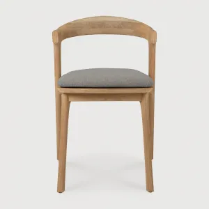 Vonkajšia jedálenská stolička Bok - teak - látka Mocha - Ethnicraft