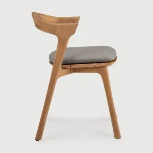 Vonkajšia jedálenská stolička Bok - teak - látka Mocha - Ethnicraft