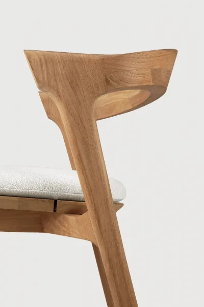 Vonkajšia jedálenská stolička Bok - teak - látka Off White - Ethnicraft