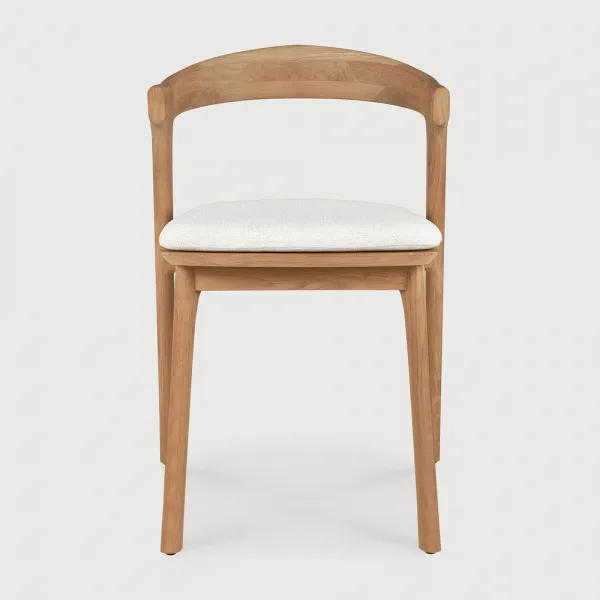 Vonkajšia jedálenská stolička Bok - teak - látka Off White - Ethnicraft