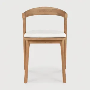 Vonkajšia jedálenská stolička Bok - teak - látka Off White - Ethnicraft