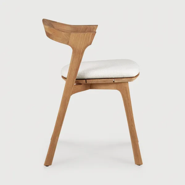 Vonkajšia jedálenská stolička Bok - teak - látka Off White - Ethnicraft