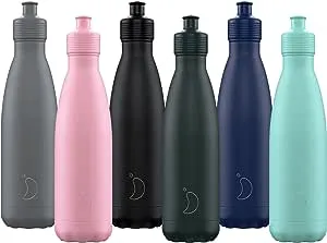 Termofľaša Chilly's Bottles - čierna - športová 500ml, edícia Original