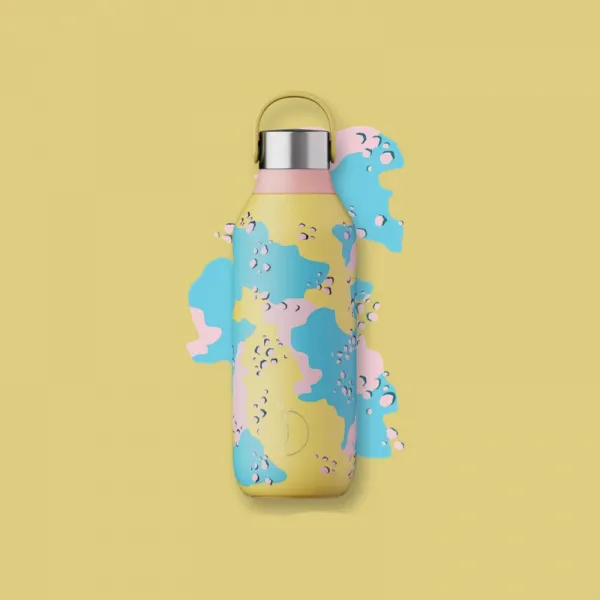 Termofľaša Chilly's Bottles - Desert Camo žltá 500ml, edícia Studio/Series 2