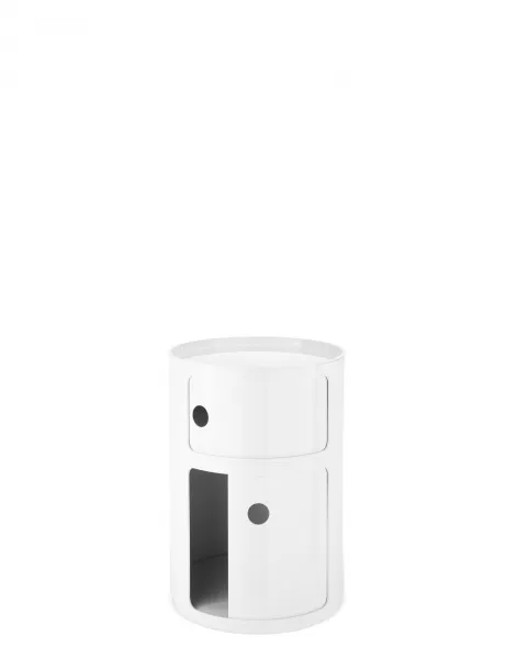 Stolík s úložným priestorom Componibili 4931, biely, modulárny - Kartell