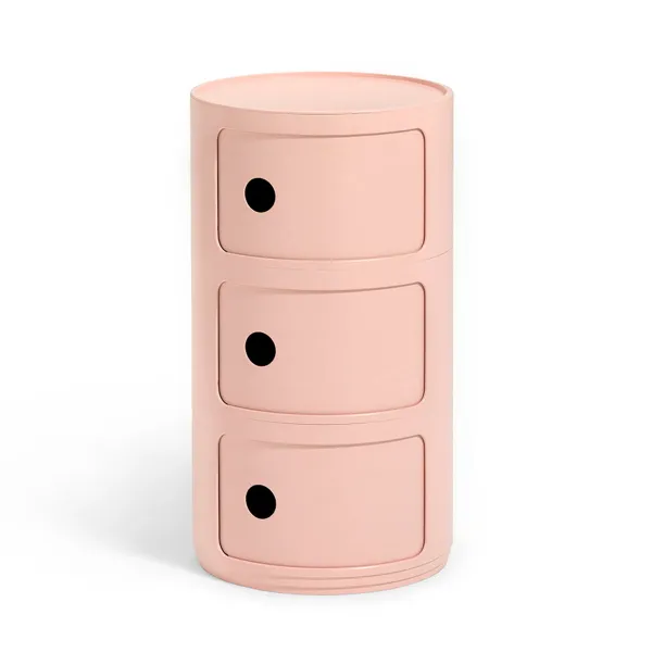 Kartell Stolík s úložným priestorom Componibili BIO 5970, 3 úložné diely, viac farieb Farba: krémová