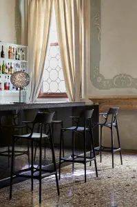 Barová stolička A.I. STOOL RECYCLED, v. 75 cm, viac farieb - Kartell Farba: černá