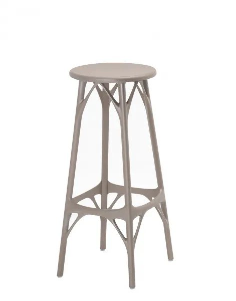 Barová stolička A.I. STOOL LIGHT, v. 75 cm, viac farieb - Kartell Farba: černá