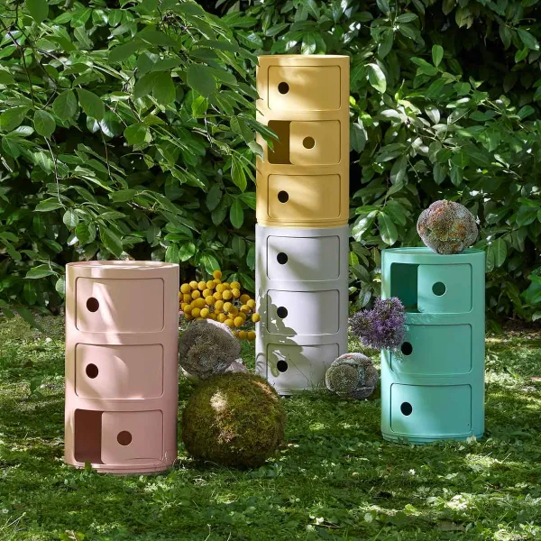Kartell Stolík s úložným priestorom Componibili BIO 5970, 3 úložné diely, viac farieb Farba: růžová