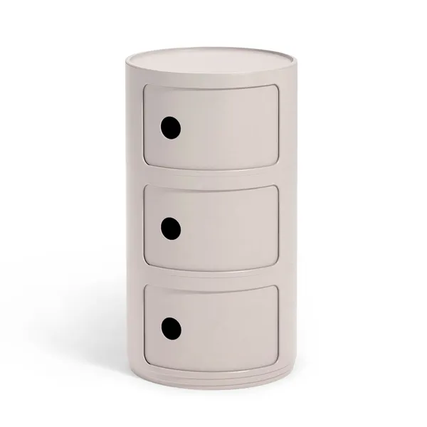 Kartell Stolík s úložným priestorom Componibili BIO 5970, 3 úložné diely, viac farieb Farba: růžová