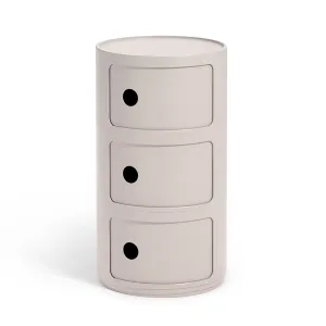 Kartell Stolík s úložným priestorom Componibili BIO 5970, 3 úložné diely, viac farieb Farba: růžová