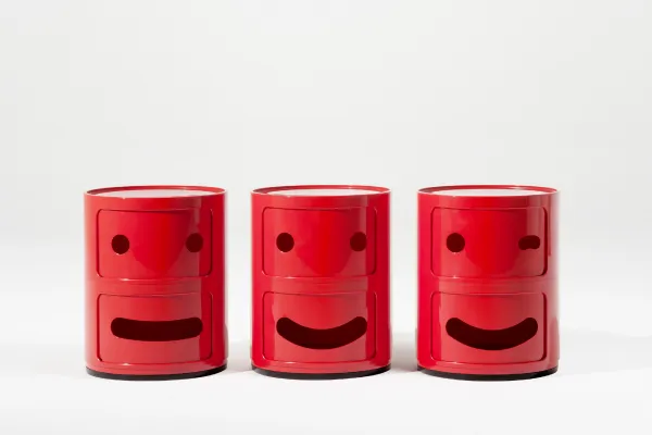 Stolík Componibili Smile, červený - Kartell