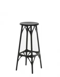 Barová stolička A.I. STOOL LIGHT, v. 65 cm, čierna - Kartell