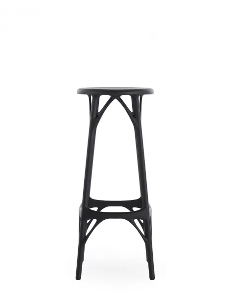 Barová stolička A.I. STOOL LIGHT, v. 75 cm, viac farieb - Kartell Farba: černá