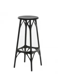 Barová stolička A.I. STOOL LIGHT, v. 75 cm, viac farieb - Kartell Farba: černá