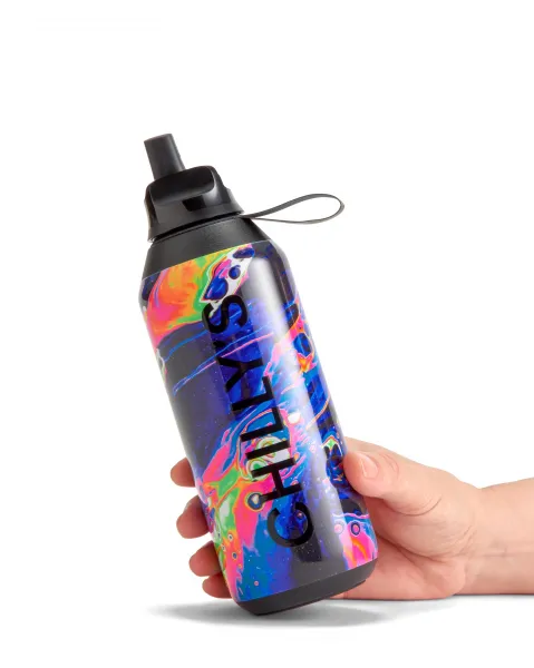Termofľaša Chilly's Bottles - Dreamscape, Neon Galaxy 500 ml, edícia Series 2 Flip