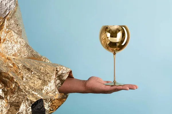Poháre na víno "Bubbles", Gold Aurum - Lukáš Houdek