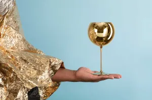 Poháre na víno "Bubbles", Gold Aurum - Lukáš Houdek