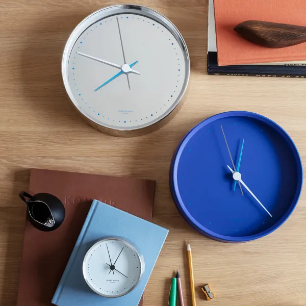 Nástenné hodiny Henning Koppel 22 cm, matná modrá - Georg Jensen
