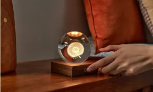 Stolná lampička s 3D laserovaným motívom, viac variantov - Gingko Motiv: delfíni