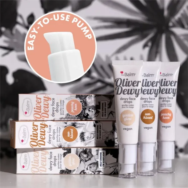 theBalm Oliver Dewy Face Drops tekutý rozjasňovač odtieň Golden Glow 28 ml