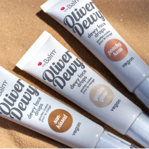 theBalm Oliver Dewy Face Drops tekutý rozjasňovač odtieň Golden Glow 28 ml
