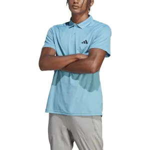 adidas TRAIN ESSENTIALS BASE POLO Pánske polo tričko, svetlomodrá, veľkosť