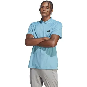 adidas TRAIN ESSENTIALS BASE POLO Pánske polo tričko, svetlomodrá, veľkosť