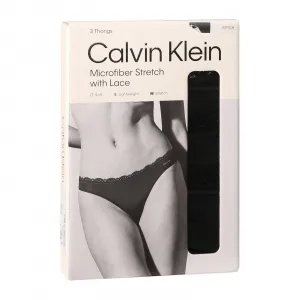 3PACK dámske tangá Calvin Klein čierná (QD5300-UB1) M