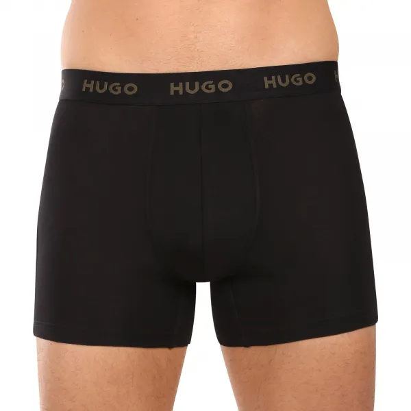 3PACK pánske boxerky HUGO čierne (50532613 972) L, trenky