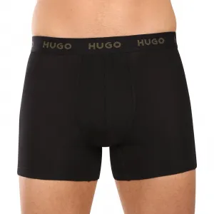 3PACK pánske boxerky HUGO čierne (50532613 972) L, trenky