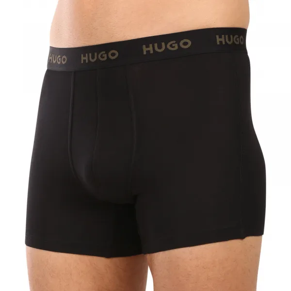 3PACK pánske boxerky HUGO čierne (50532613 972) L, trenky