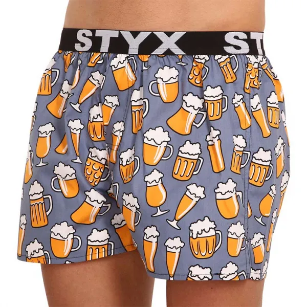 Pánske trenírky Styx art športová guma pivo (B1357) S