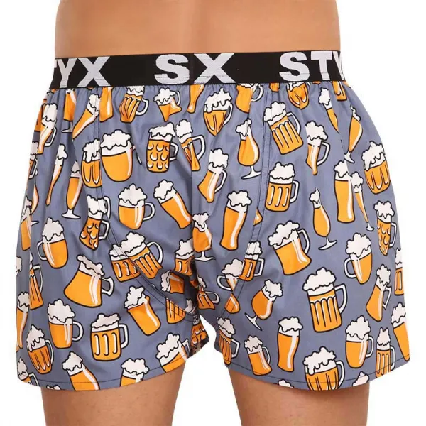 Pánske trenírky Styx art športová guma pivo (B1357) S