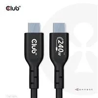 Club3D kabel USB-C, Oboustranný USB-IF Certifikovaný data kabel, Data 480Mb,PD 240W(48V/5A) EPR M/M 2m