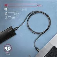 AXAGON BUCM4X-CM10AB NewGEN+ kábel USB-C  USB-C, 1m, USB4 Gen 3×2, PD 240W 5A, 8K HD, ALU, opletenie, čierny