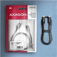 AXAGON BUCM4X-CM10AB NewGEN+ kábel USB-C  USB-C, 1m, USB4 Gen 3×2, PD 240W 5A, 8K HD, ALU, opletenie, čierny