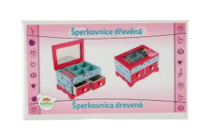 Teddies Drevená šperkovnica Princess 2 zásuvky