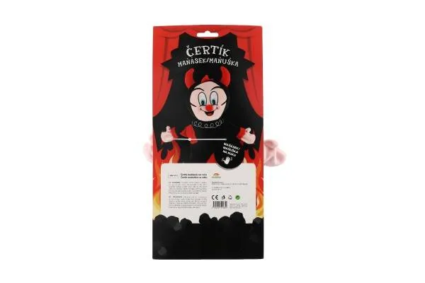 Teddies Čertík maňuška na ruku plyšový 30 cm