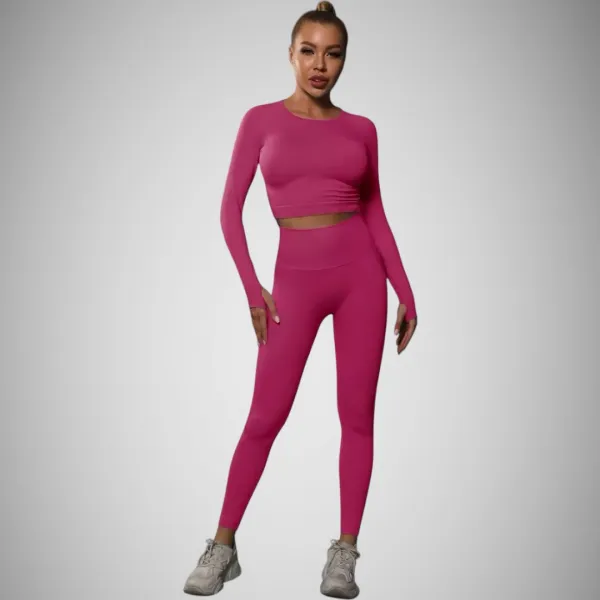 Legínovo Push-up fitness set ružový Veľkosť: L