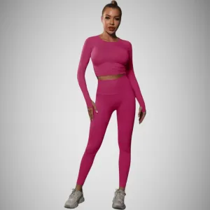 Legínovo Push-up fitness set ružový Veľkosť: L